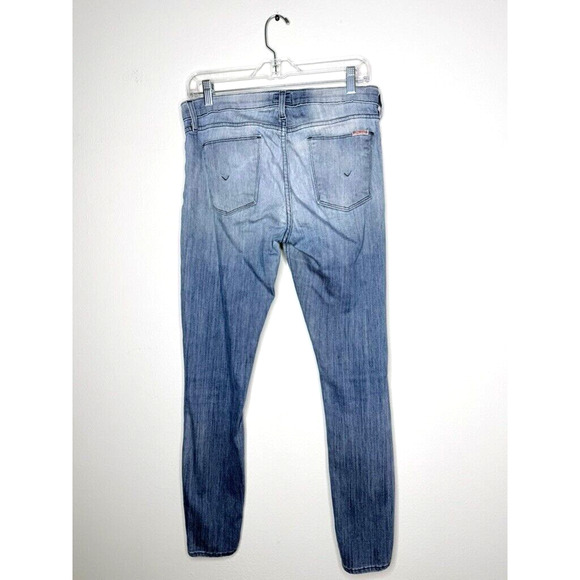 Hudson Y2K Krista Super Skinny Jeans Women 30x31 Blue Distressed USA Mid-Rise - Picture 3 of 10